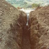 Protection of pipes and sewers in areas of unstable ground